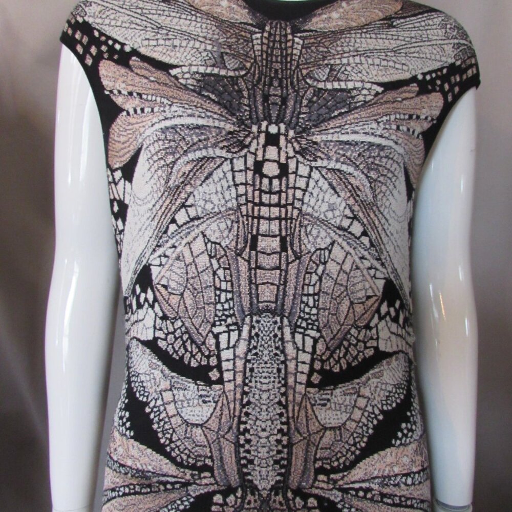SALE Alexander McQueen Knit Sheath Butterfly Design - Picture 3 of 14